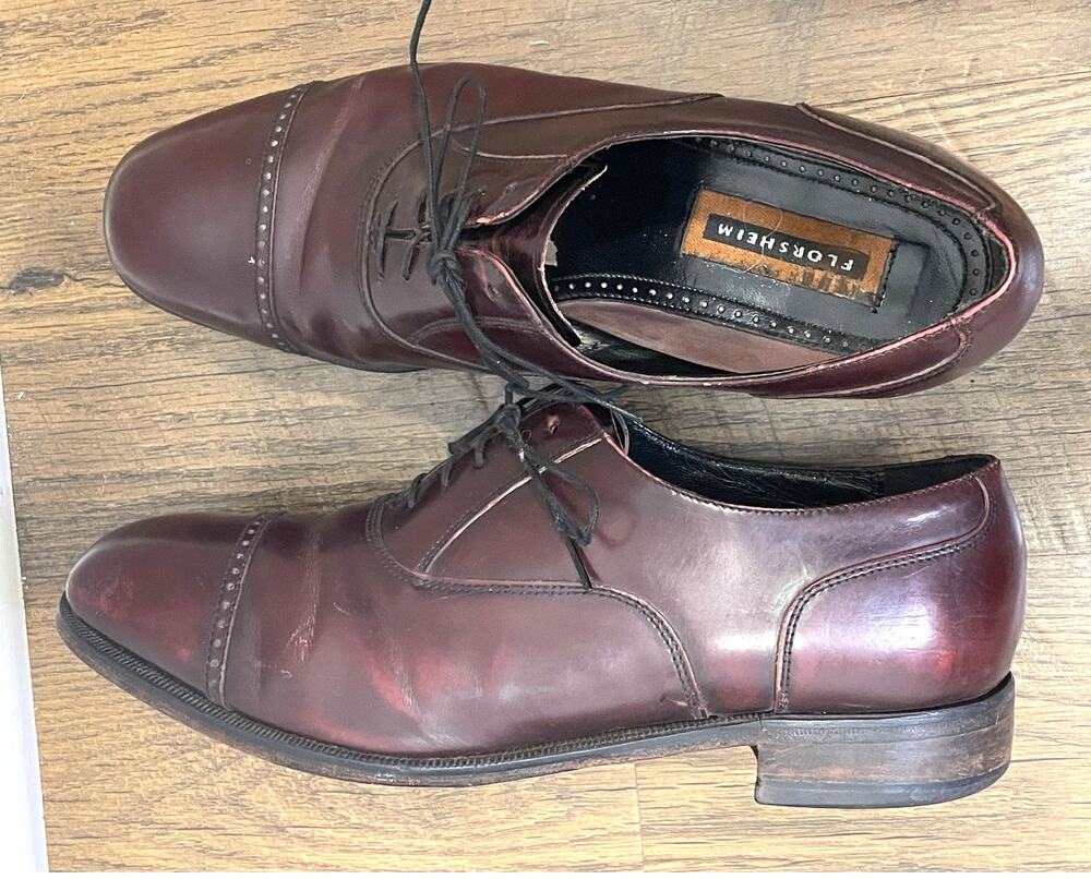 Florsheim Oxford Dress Mens Sz 11.5 Shoes Lace Up Cap Toe 17067-05 D